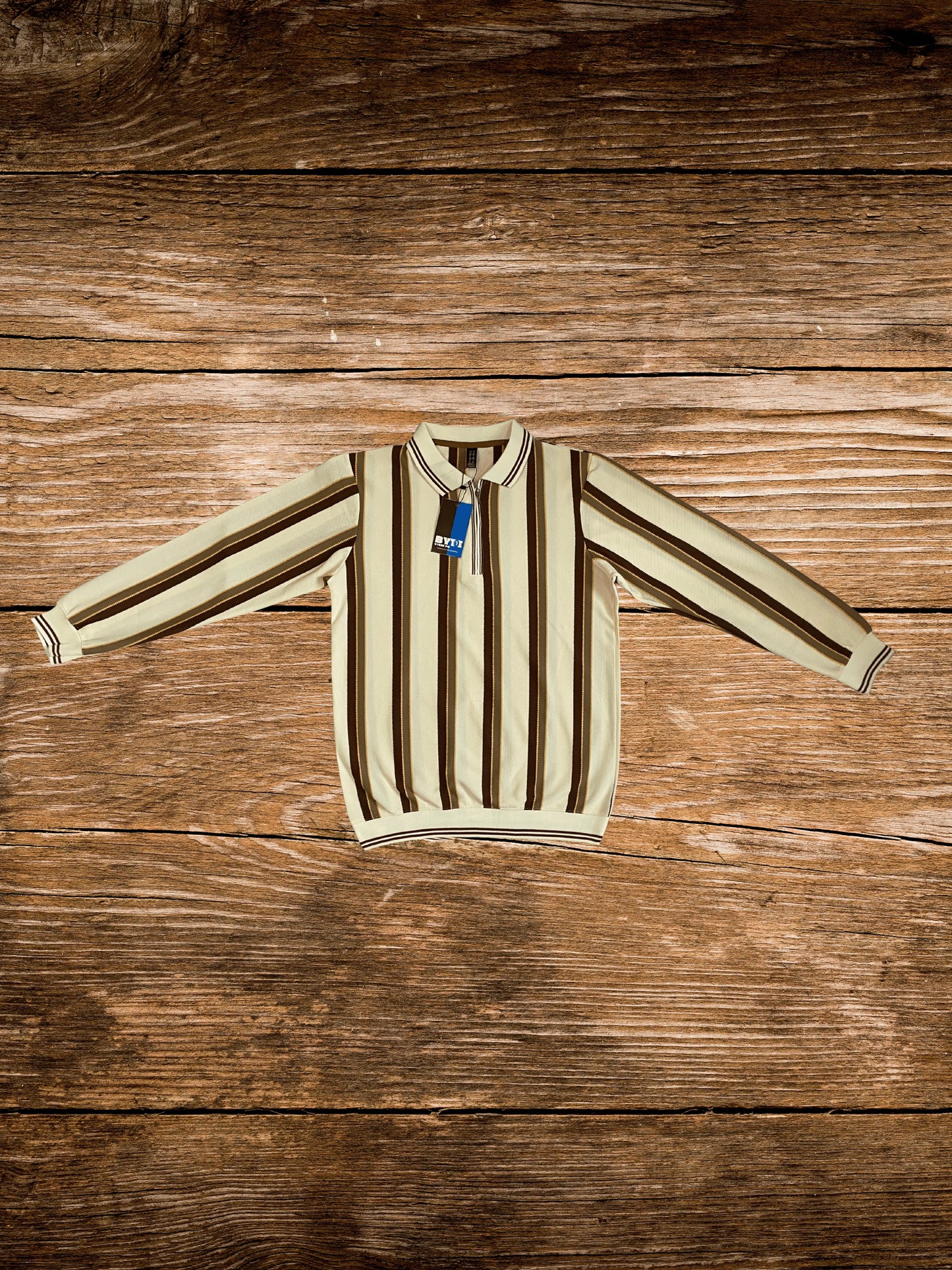 Elite Heritage Striped Zip Shirt